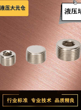 气动 油压 接头 丝堵 内六角堵头BD-01/02/03/04 1/8 1/4 3/8 1/2