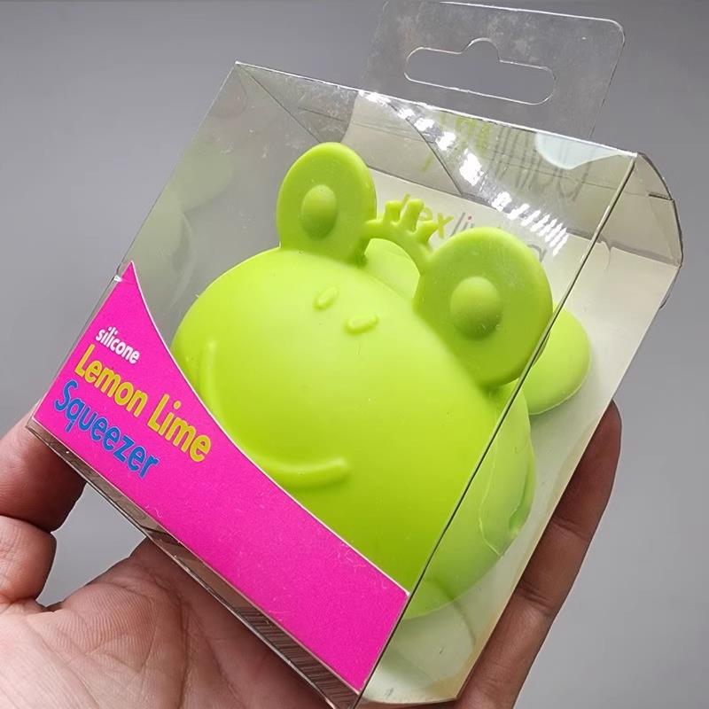 进口日本东芝食品硅胶手动榨汁器 切片柠檬夹挤压器 压汁器挤汁器