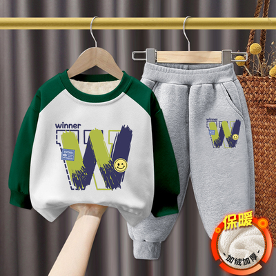 珊瑚绒休闲冬季两件套装