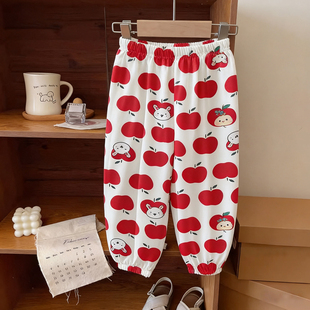 2026新款 潮款 夏季 洋气运动束脚裤 休闲冰丝防蚊裤 男女童外穿冰丝裤