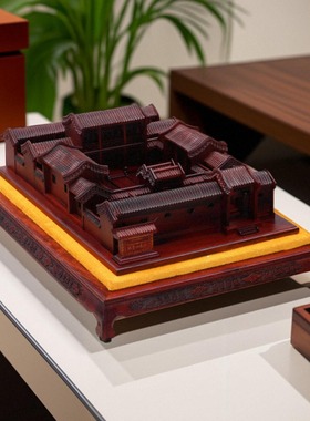 北京古建筑玄关模型书房展厅摆件