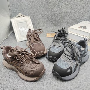 高鹏女鞋2025冬季新款真皮休闲鞋运动跑步厚底时尚增高老爹鞋1171