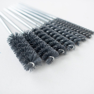 碳化硅管道刷交叉孔铝件打磨抛光内孔毛刷磨料丝加工中心去毛刺刷