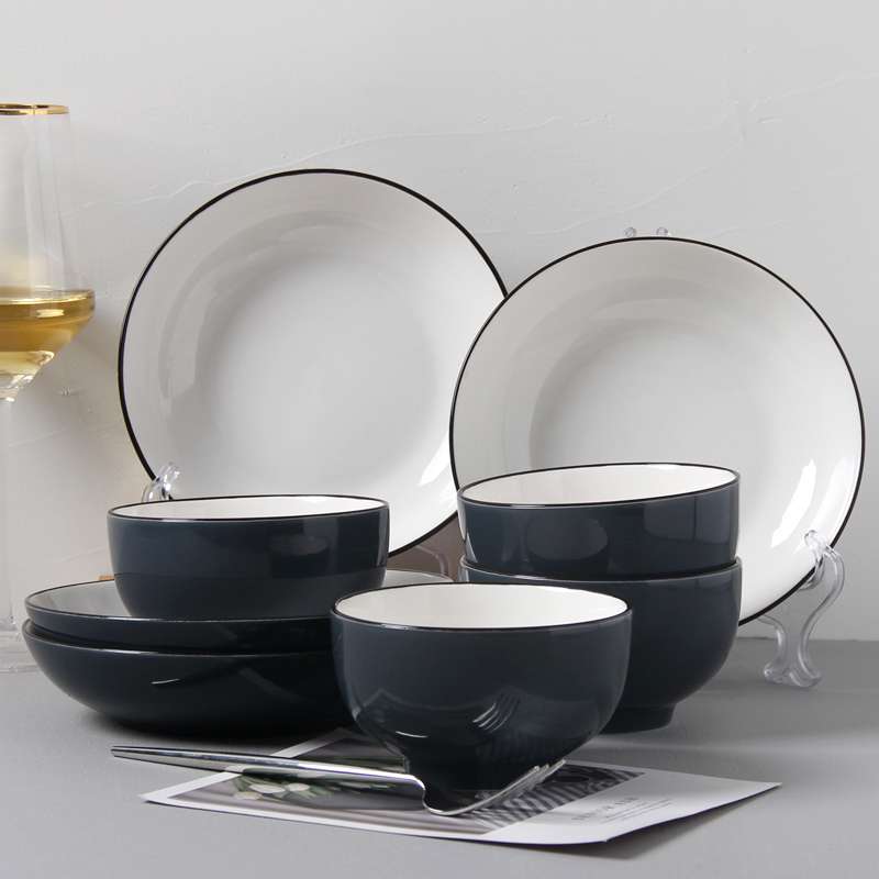 18-piece set of bowls and plates set of ceramic bowls and pl