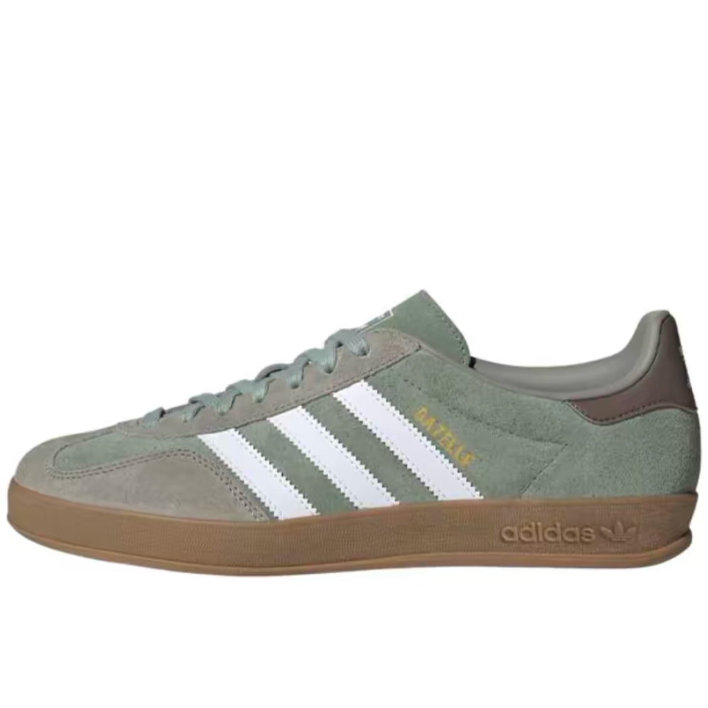 adidas低帮男款绿灰色板鞋