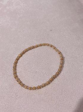 注金橄榄壳手工弹力简约细手链叠戴