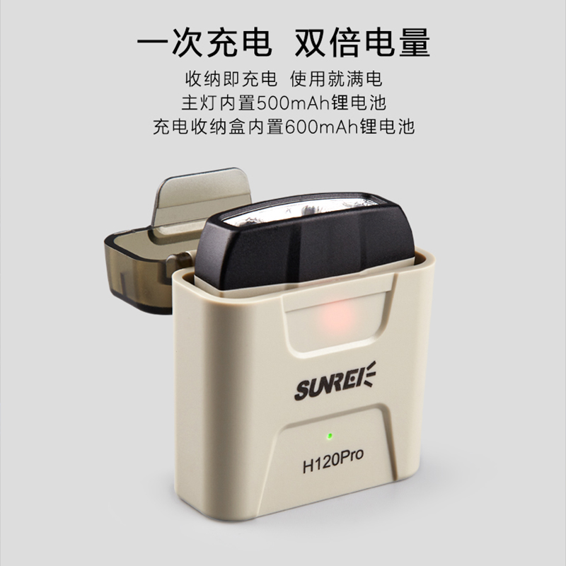 山力士便携感应夹帽灯防水钓鱼灯