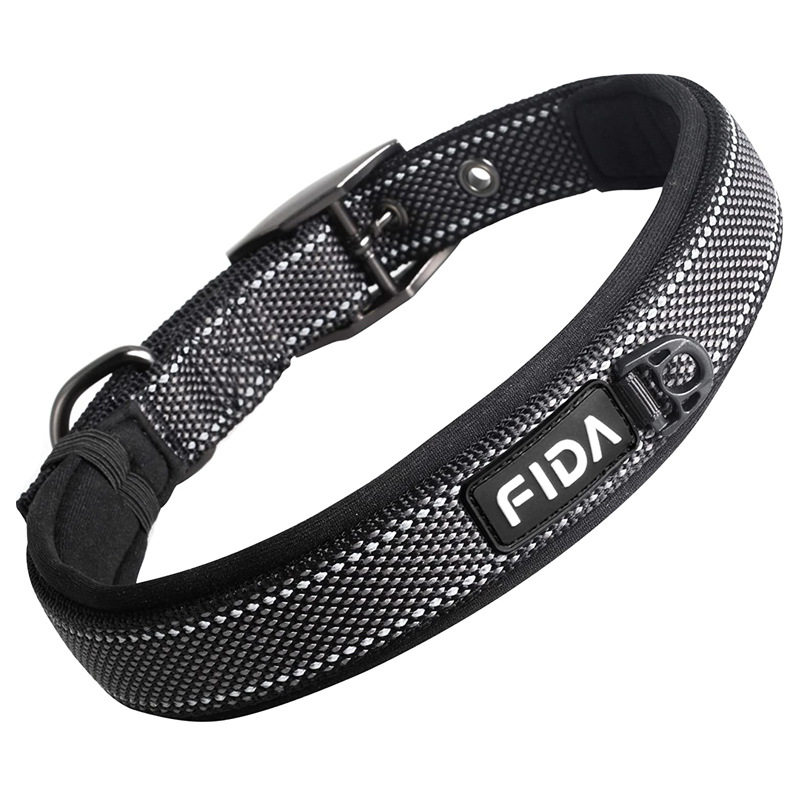 狗狗项圈红色狗圈拉布拉多脖圈大型犬颈圈防勒柴犬黑色牵引绳背带