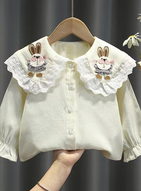 清仓童装女童衬衫2026春秋款新款儿童洋气春装上衣宝宝纯棉衬衣