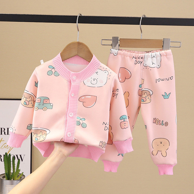 反季秋装儿童开衫两件套加绒加厚宝宝男女童开衫套装针织衫保暖潮,童装/婴儿装/亲子装,套装,淘宝优惠券,粉丝福利购,淘宝优惠卷