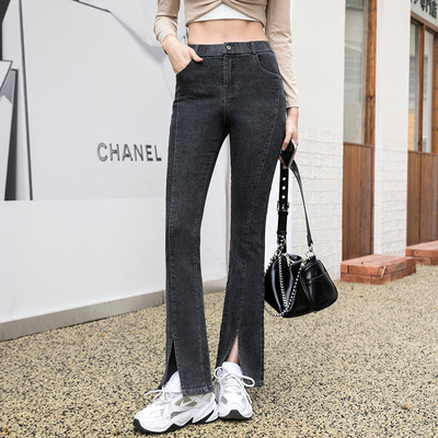 韩版2022年夏季高个加长裤喇叭裤