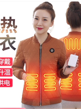 棉衣自发热黑科技智能棉服冬新款