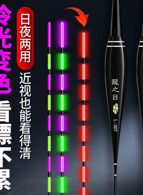 咬钩变色夜光鱼漂日两用浮