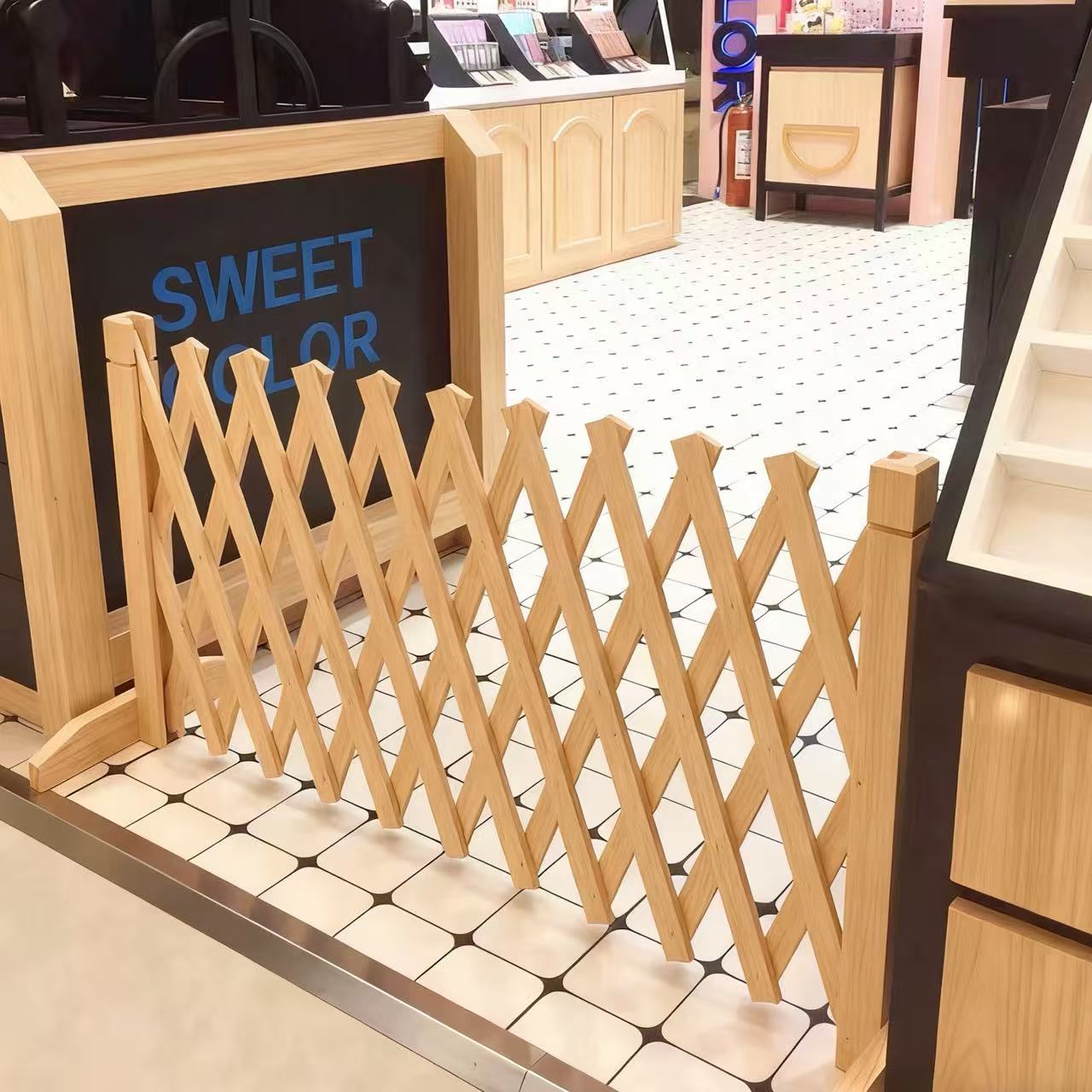 宠物围栏狗栅栏室内家用鸡兔楼梯防护栏阻拦门防猫隔离门护栏围挡