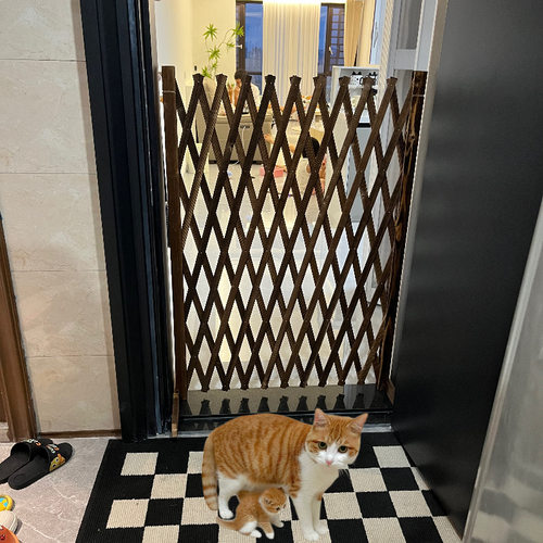 宠物围栏可伸缩门户外室内伸缩隔断拦猫拦狗栅栏挡板隔离门免打孔