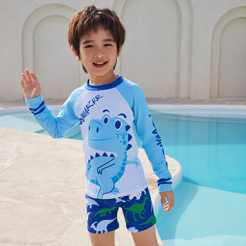 儿童分体防晒速干透气泳衣套装