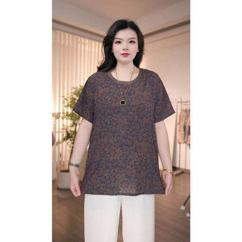 大码女装休闲时尚气质百搭显瘦遮肉中老年女装上衣