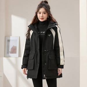 大码女装2023冬装胖妹妹洋气时尚派克服胖mm宽松显瘦中长款羽绒服