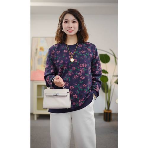 200斤胖mm宽松显瘦妈妈装T恤上衣