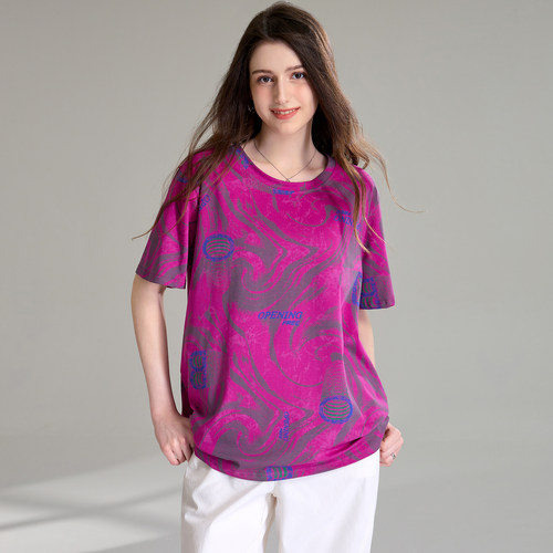 加大码女装纯棉短袖t恤200斤胖mm宽松遮肚子显瘦洋气上衣夏季新款