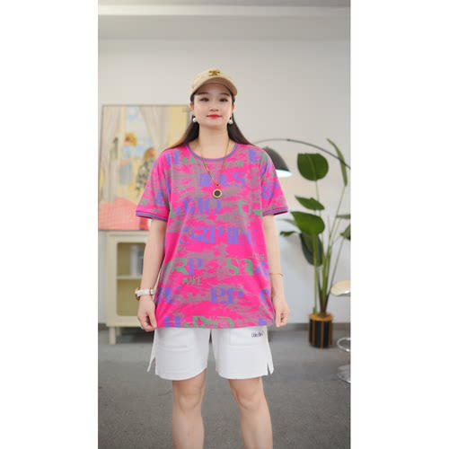 加大码女装夏季新款短袖t恤衫