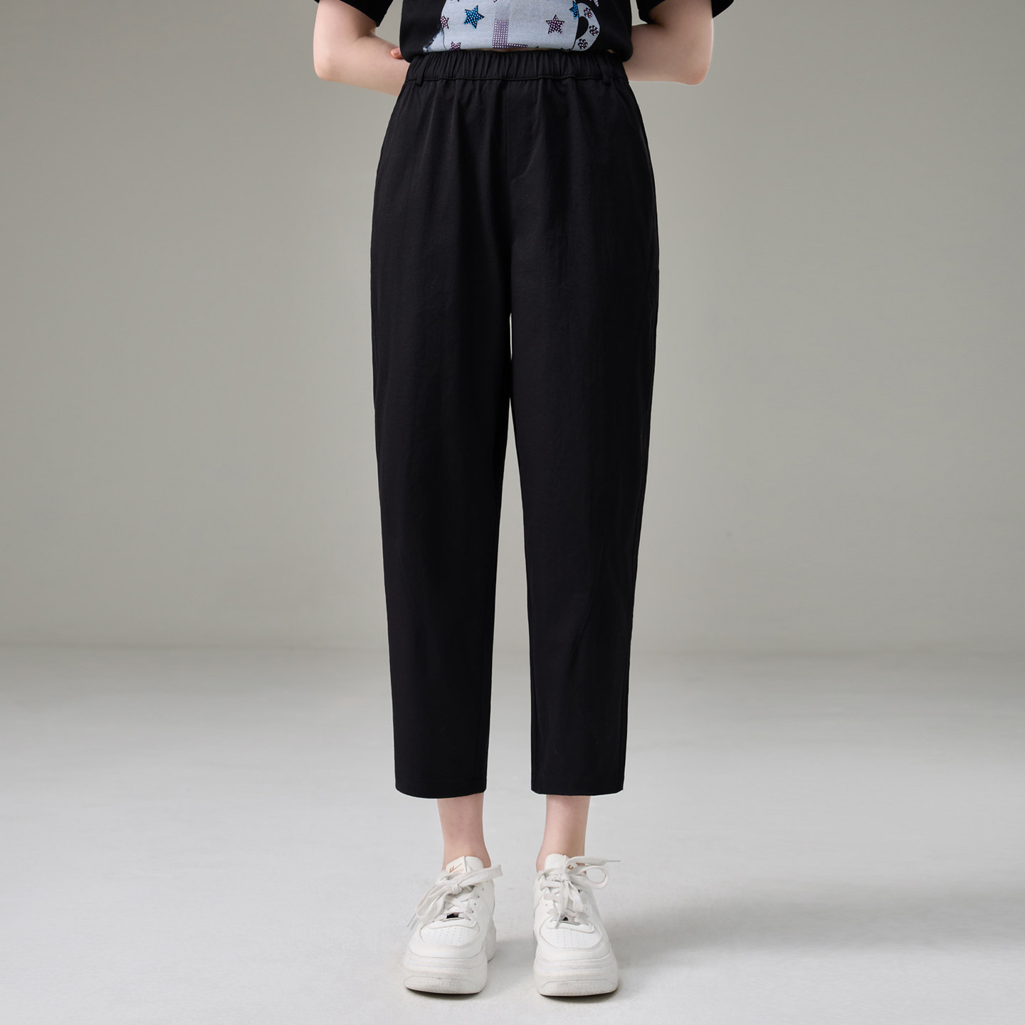 加肥加大码女装夏装200斤胖mm遮臀显瘦高腰高弹百搭时尚休闲裤