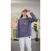 女装 秋冬新款 套头卫衣200斤胖mm宽松显瘦外穿上衣时尚 大码 长袖 T恤