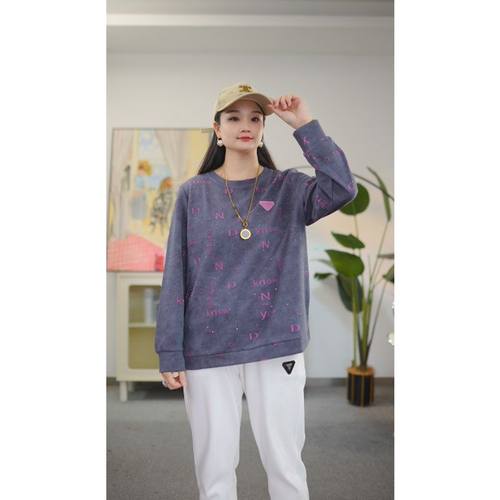 200斤胖mm宽松显瘦时尚长袖T恤