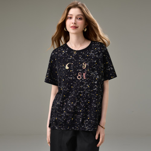 200斤胖mm宽松显瘦短袖T恤衫