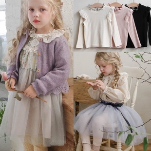 韩国童装草莓珊2026春秋款女孩开衫连衣裙网纱公主裙卫衣气质套装