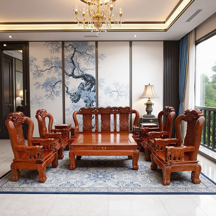 红木家具缅甸花梨战国大象沙发12公分大果紫檀实木中式客厅组合10