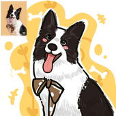 手绘卡通Q版 宠物肖像画头像真人照片猫猫狗狗画像约稿设计定制礼