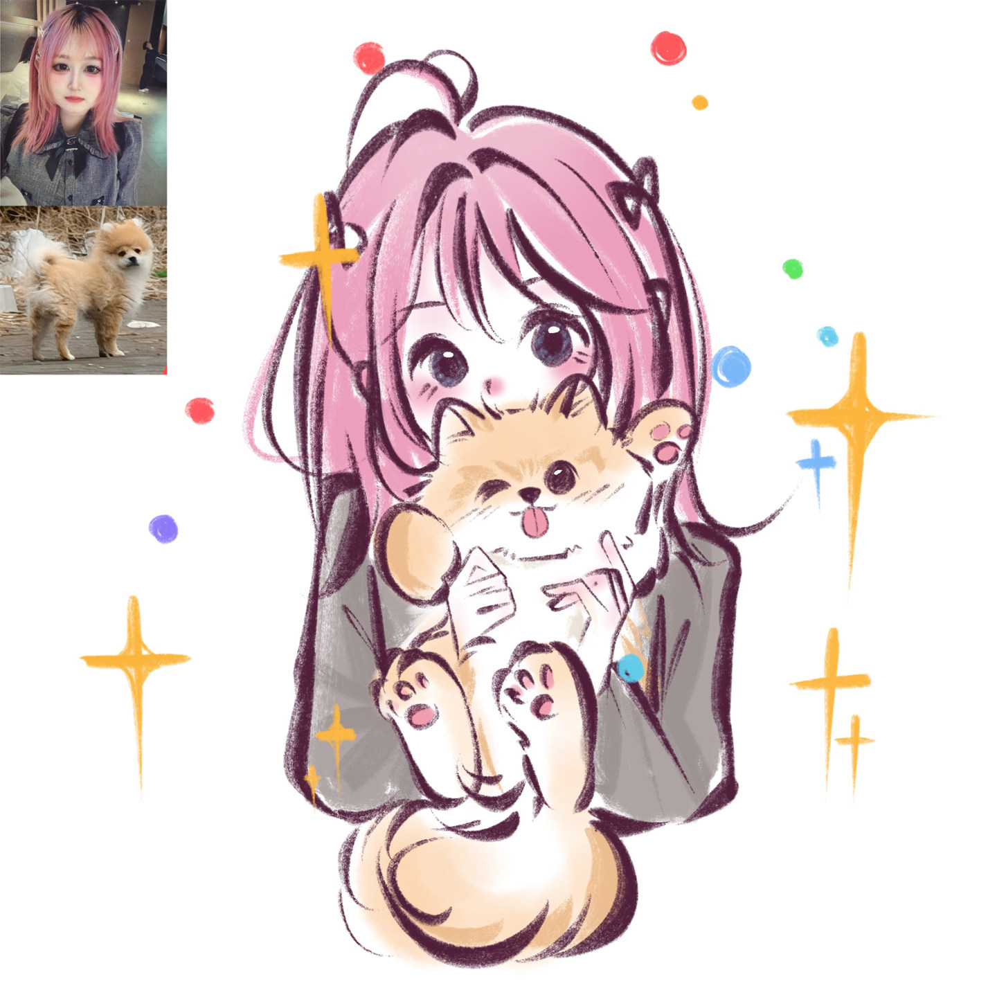手绘卡通漫画头像定制人物照片转二次元插画设计cosplay动漫绘画