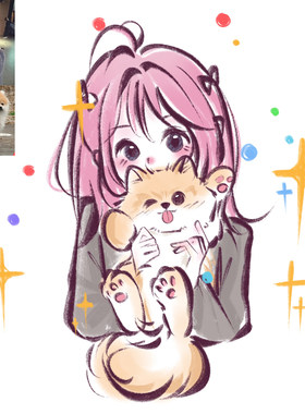 手绘卡通漫画头像定制人物照片