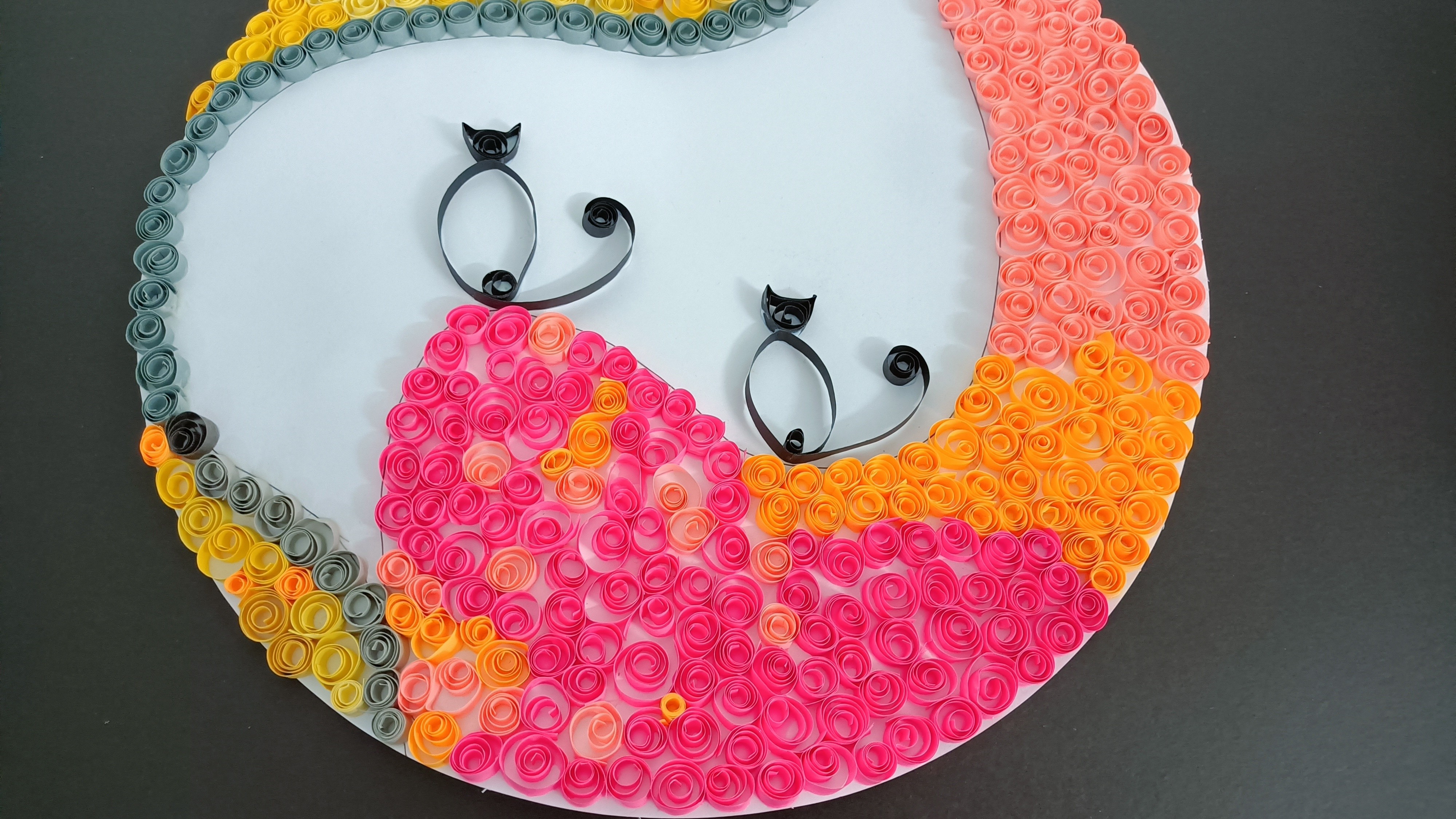 童龄创业家原创手工制作 衍纸艺术  可来图定制 猫咪的世界