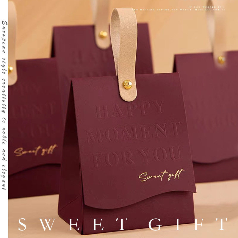 高级感喜糖盒结婚欧式创意手提喜糖袋结婚伴手礼回礼婚礼喜糖盒