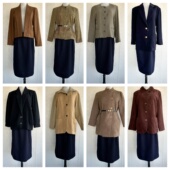 春秋复古着vintage孤品中古日本制羊毛西装 外套小香风