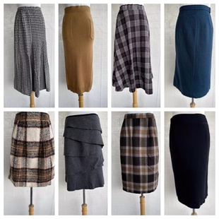 厚款 日系vintage复古着森系田园风小清新碎花波点中长半身裙