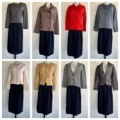 春秋复古着vintage孤品中古日本制羊毛西装 外套小香风