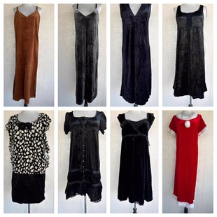 秋vintage复古着森系学院风小清新百褶格子毛呢连衣裙