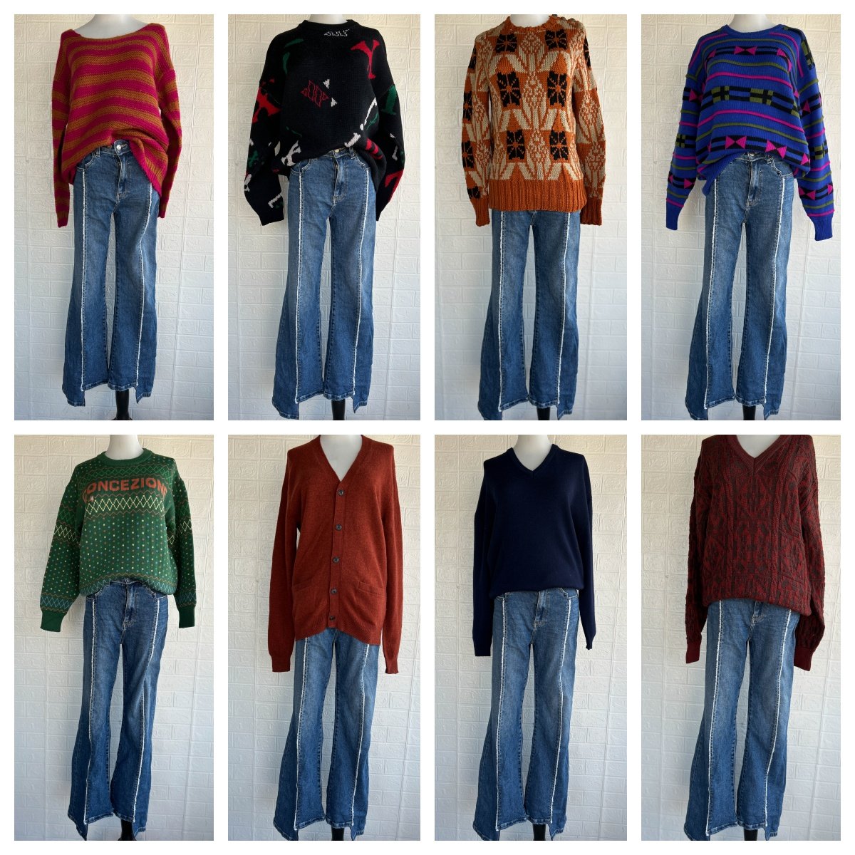 清货秋冬日制Vintage复古着孤品森系北欧费尔岛民族麻花套头毛衣