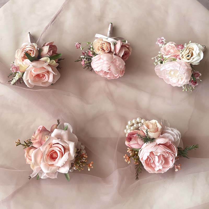 仿真花婚庆婚礼玫瑰胸花