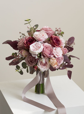 仿真花婚礼新娘手捧花欧式风格拍照花束摄影影楼婚纱照结婚订婚花