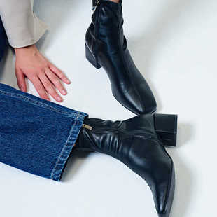 Ventimono 设计师款弹力靴显瘦百搭明星同款短靴女靴子