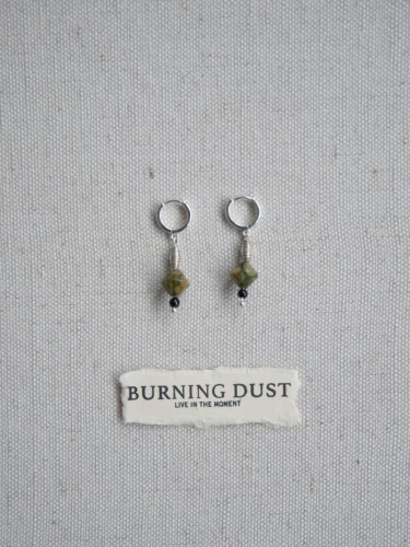 BURNINGDUST雀仔石925银泰银天然石耳环女小众高级感百搭耳饰中性
