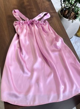 真丝睡衣吊带裙 桑蚕丝可拆卸带胸垫款桑蚕丝吊带连衣裙D232