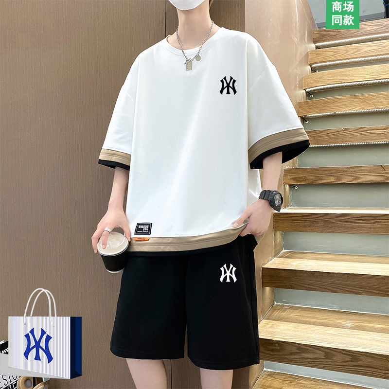 休闲运动套装男夏季一整套