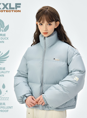 KXLFCHN空穴来风 高领短款加厚面包服男女冬季潮牌休闲立领羽绒服