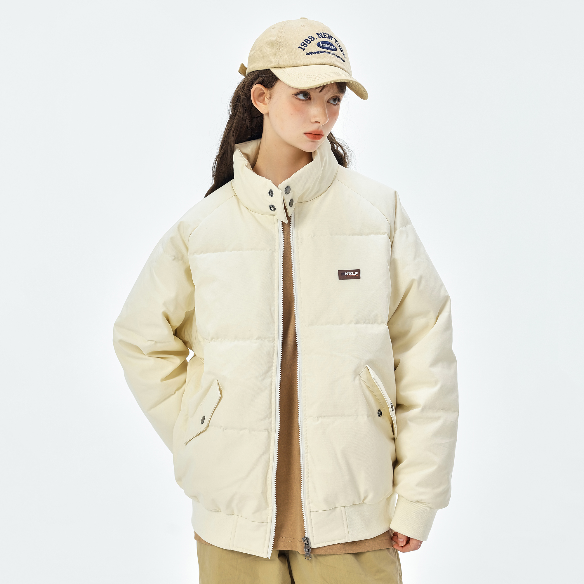 KXLFCHN秋冬皮标棉衣立领