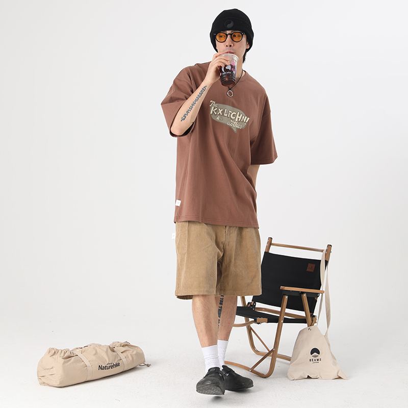 KXLFCHN日系复古灯芯绒短裤宽松